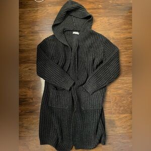 Talulah Hooded Knit Duster Cardigan Size S